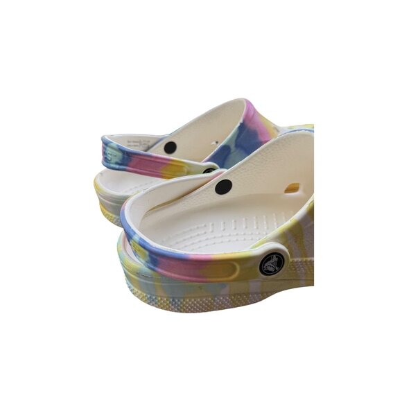 Crocs Classic Tie-Dye Clogs Unisex Size M9/W11 Multicolor Lightweight & Comforta - Picture 5 of 9
